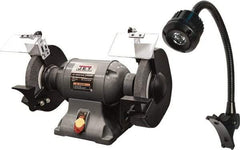 Jet - 10" Wheel Diam x 1" Wheel Width, 1-1/2 hp Grinder - 1" Arbor Hole Diam, 1 Phase, 1,720 Max RPM, 115 Volts - Best Tool & Supply