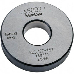 Mitutoyo - Setting Rings Inside Diameter (Decimal Inch): 0.6500 Outside Diameter (Decimal Inch): 1.7700 - Best Tool & Supply