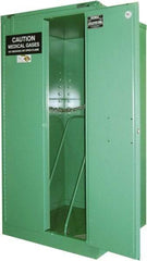 Securall Cabinets - 2 Door, Green Steel Standard Safety Cabinet for Flammable and Combustible Liquids - 67" High x 34" Wide x 34" Deep, Self Closing Door, 3 Point Key Lock, H Cylinder Capacity - Best Tool & Supply