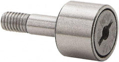 Accurate Bushing - 1-1/4" Roller Diam x 3/4" Width, 1/2" Stud Diam x 1-1/4" Length, Stud Cam Follower - Stainless Steel, 5/8" Thread Length, 1/2-20 Thread, 2" OAL, 2,750 Lb Dynamic Cap - Best Tool & Supply