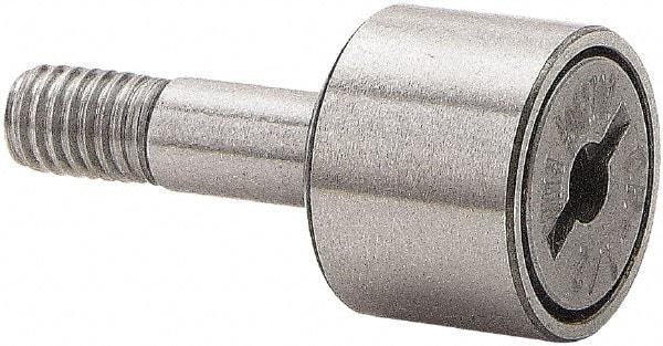 Accurate Bushing - 1-3/8" Roller Diam x 3/4" Width, 1/2" Stud Diam x 1-1/4" Length, Stud Cam Follower - Stainless Steel, 5/8" Thread Length, 1/2-20 Thread, 2" OAL, 2,750 Lb Dynamic Cap - Best Tool & Supply