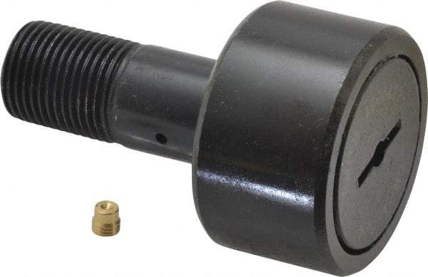 Accurate Bushing - 1-3/4" Roller Diam x 1" Width, 3/4" Stud Diam x 1-3/4" Length, Stud Cam Follower - Steel, 7/8" Thread Length, 3/4-16 Thread, 2-3/4" OAL, 7,870 Lb Dynamic Cap, 7,950 Lb Static Cap - Best Tool & Supply