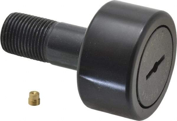 Accurate Bushing - 1-7/8" Roller Diam x 1" Width, 3/4" Stud Diam x 1-3/4" Length, Stud Cam Follower - Steel, 7/8" Thread Length, 3/4-16 Thread, 2-3/4" OAL, 7,870 Lb Dynamic Cap, 7,950 Lb Static Cap - Best Tool & Supply