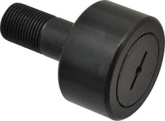 Accurate Bushing - 2-1/4" Roller Diam x 1-1/4" Width, 7/8" Stud Diam x 2" Length, Stud Cam Follower - Steel, 1" Thread Length, 7/8-14 Thread, 3-1/4" OAL, 10,370 Lb Dynamic Cap, 10,700 Lb Static Cap - Best Tool & Supply