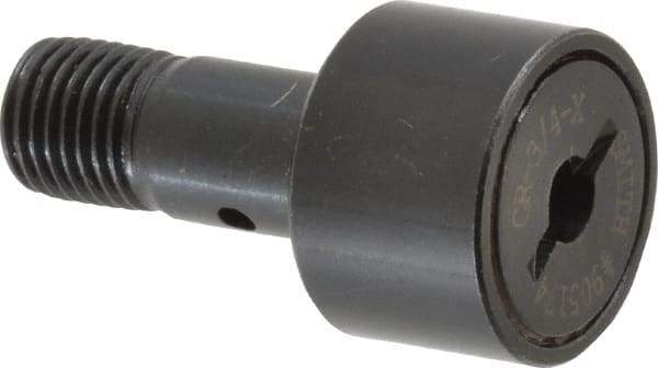 Accurate Bushing - 3/4" Roller Diam x 1/2" Width, 3/8" Stud Diam x 7/8" Length, Stud Cam Follower - Steel, 3/8" Thread Length, 3/8-24 Thread, 1-3/8" OAL, 2,140 Lb Dynamic Cap, 2,260 Lb Static Cap - Best Tool & Supply