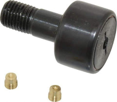 Accurate Bushing - 1" Roller Diam x 5/8" Width, 7/16" Stud Diam x 1" Length, Stud Cam Follower - Steel, 1/2" Thread Length, 7/16-20 Thread, 1-5/8" OAL, 3,030 Lb Dynamic Cap, 3,100 Lb Static Cap - Best Tool & Supply