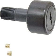 Accurate Bushing - 1-1/2" Roller Diam x 7/8" Width, 5/8" Stud Diam x 1-1/2" Length, Stud Cam Follower - Steel, 3/4" Thread Length, 5/8-18 Thread, 2-3/8" OAL, 5,560 Lb Dynamic Cap, 5,730 Lb Static Cap - Best Tool & Supply