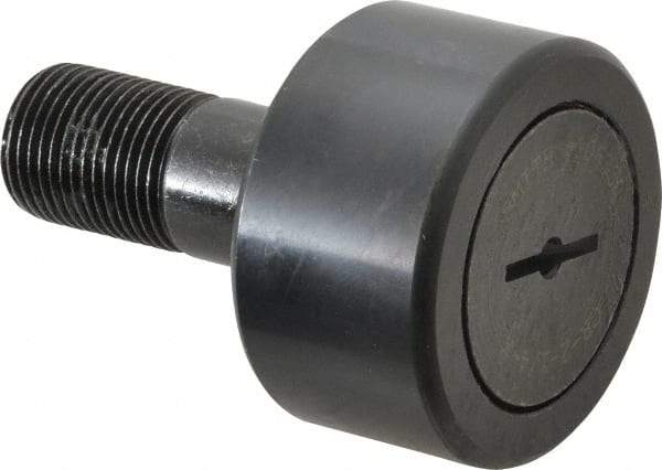 Accurate Bushing - 2-1/4" Roller Diam x 1-1/4" Width, 7/8" Stud Diam x 2" Length, Stud Cam Follower - Steel, 1" Thread Length, 7/8-14 Thread, 3-1/4" OAL, 10,370 Lb Dynamic Cap, 10,700 Lb Static Cap - Best Tool & Supply