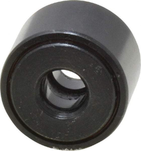 Accurate Bushing - 1/4" Bore, 3/4" Roller Diam x 1/2" Roller Width, Steel Yoke Cam Follower - 2,140 Lb Dynamic Load Capacity, 9/16" Overall Width - Best Tool & Supply