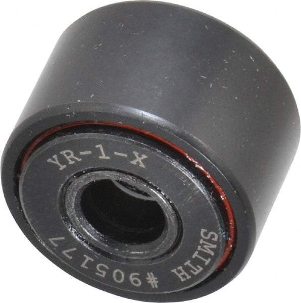 Accurate Bushing - 5/16" Bore, 1" Roller Diam x 5/8" Roller Width, Steel Yoke Cam Follower - 3,030 Lb Dynamic Load Capacity, 11/16" Overall Width - Best Tool & Supply