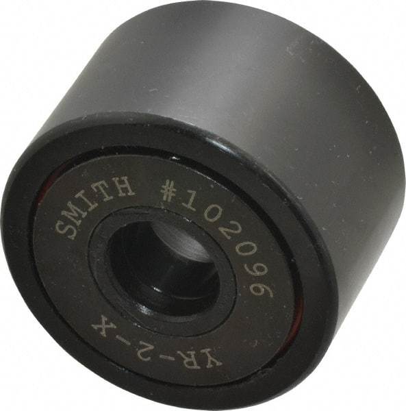 Accurate Bushing - 5/8" Bore, 2" Roller Diam x 1-1/4" Roller Width, Steel Yoke Cam Follower - 10,370 Lb Dynamic Load Capacity, 1-5/16" Overall Width - Best Tool & Supply