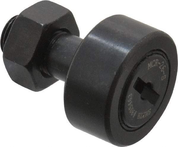 Accurate Bushing - 26mm Roller Diam x 12mm Width, 10mm Stud Diam x 23mm Length, Sealed Stud Cam Follower - Steel, 12mm Thread Length, M10x1 Thread, 36mm OAL, 5,700 N Dynamic Cap, 6,500 N Static Cap - Best Tool & Supply