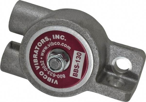 Vibco - 75 Lb. Force, 5-1/2 Cubic Feet per Minute, 10,500 RPM, 67 Decibel, Pneumatic Vibrator - 3-3/4" Long x 1-7/16" Wide x 1-3/16" High, 1/4 Port Inlet, 1/4 Port Outlet - Best Tool & Supply