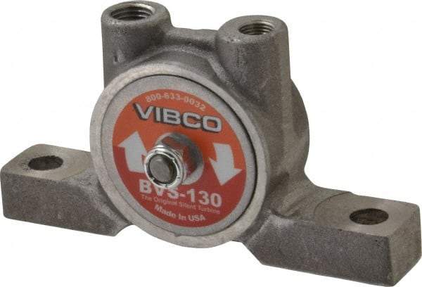 Vibco - 75 Lb. Force, 5-1/2 Cubic Feet per Minute, 10,500 RPM, 67 Decibel, Pneumatic Vibrator - 4-7/8" Long x 1-7/8" Wide x 2-3/4" High, 1/8 Port Inlet, 1/4 Port Outlet - Best Tool & Supply