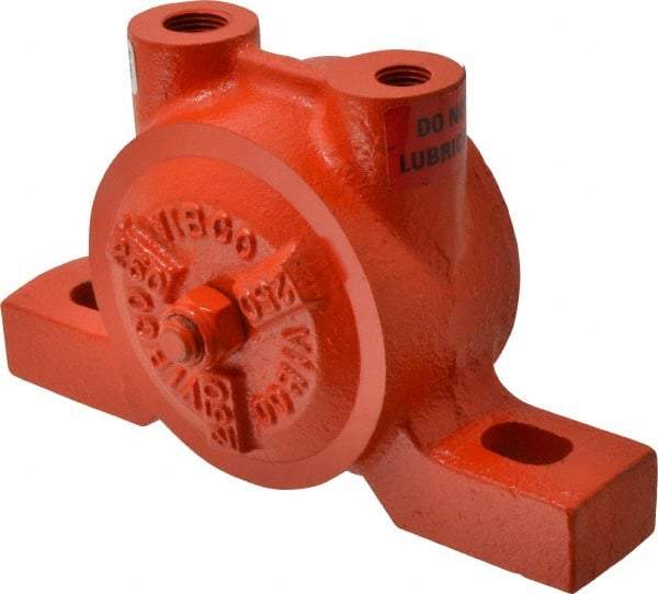 Vibco - 480 Lb. Force, 9 Cubic Feet per Minute, 7,200 RPM, 72 Decibel, Pneumatic Vibrator - 6-3/4" Long x 3-1/8" Wide x 3-15/16" High, 1/4 Port Inlet, 3/8 Port Outlet - Best Tool & Supply