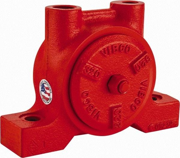 Vibco - 600 Lb. Force, 10 Cubic Feet per Minute, 6,800 RPM, 70 Decibel, Pneumatic Vibrator - 6" Long x 4" Wide x 4-7/8" High, 3/8 Port Inlet, 1/2 Port Outlet - Best Tool & Supply