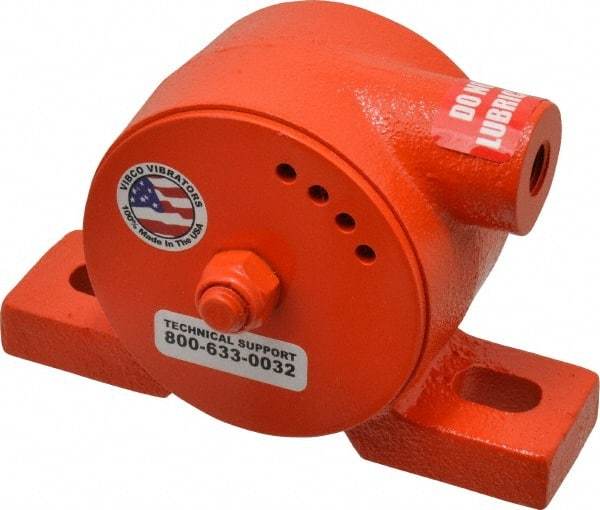 Vibco - ,500 Lb. Force, 10-1/2 Cubic Feet per Minute, 7,200 RPM, 70 Decibel, Pneumatic Vibrator - 5-3/8" Long x 1-1/2" Wide x 3-1/2" High, 1/4 Port Inlet - Best Tool & Supply