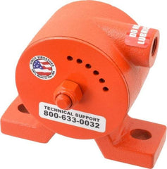 Vibco - 600 Lb. Force, 11 Cubic Feet per Minute, 6,800 RPM, 69 Decibel, Pneumatic Vibrator - 5-5/16" Long x 1-1/2" Wide x 4-5/8" High, 3/8 Port Inlet - Best Tool & Supply