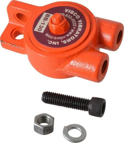 Vibco - 80 Lb. Force, 7-1/2 Cubic Feet per Minute, 19,000 RPM, 72 Decibel, Pneumatic Vibrator - 3-3/4" Long x 1-15/16" Wide x 2-1/4" High, 1/4 Port Inlet, 1/4 Port Outlet - Best Tool & Supply