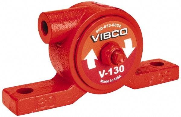 Vibco - 80 Lb. Force, 7-1/2 Cubic Feet per Minute, 19,000 RPM, 72 Decibel, Pneumatic Vibrator - 4-7/8" Long x 15/16" Wide x 2-5/16" High, 1/8 Port Inlet, 1/8 Port Outlet - Best Tool & Supply