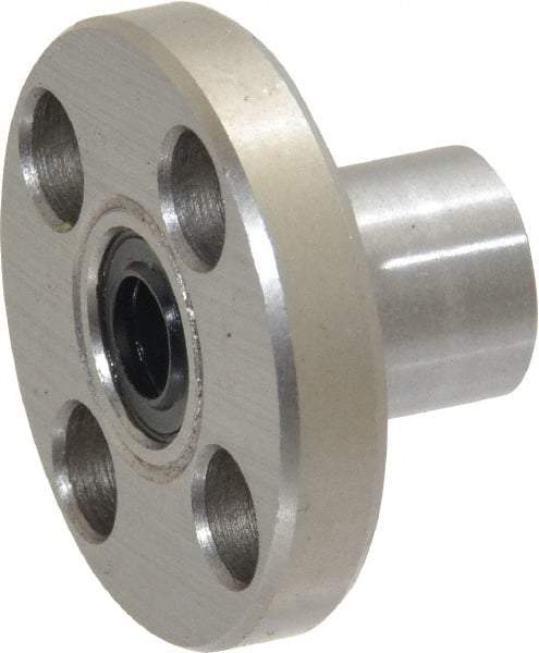 Value Collection - 1/4" ID, Round Flanged Single Linear Bearing - 1/2" OD - Best Tool & Supply