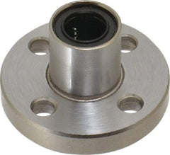 Value Collection - 3/8" ID, Round Flanged Single Linear Bearing - 5/8" OD - Best Tool & Supply