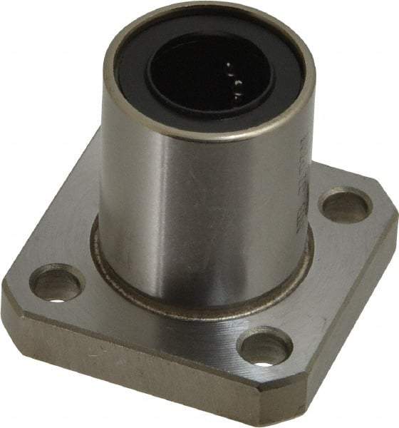 Value Collection - 1/2" ID, Square Flanged Single Linear Bearing - 7/8" OD - Best Tool & Supply