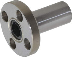 Value Collection - 3/8" ID, Round Flanged Double Linear Bearing - 5/8" OD - Best Tool & Supply