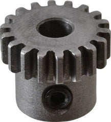 Boston Gear - 32 Pitch, 9/16" Pitch Diam, 18 Tooth Spur Gear - 0.188" Face Width, 3/16" Bore Diam, 0.45" Hub Diam, 14.5° Pressure Angle, Steel - Best Tool & Supply