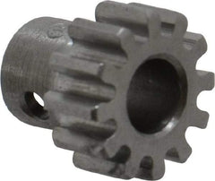 Boston Gear - 24 Pitch, 1/2" Pitch Diam, 12 Tooth Spur Gear - 1/4" Face Width, 1/4" Bore Diam, 0.36" Hub Diam, 14.5° Pressure Angle, Steel - Best Tool & Supply