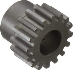 Boston Gear - 16 Pitch, 1" Pitch Diam, 16 Tooth Spur Gear - 1/2" Face Width, 1/2" Bore Diam, 0.81" Hub Diam, 14.5° Pressure Angle, Steel - Best Tool & Supply