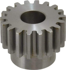 Boston Gear - 12 Pitch, 1-1/2" Pitch Diam, 18 Tooth Spur Gear - 3/4" Face Width, 5/8" Bore Diam, 1.15" Hub Diam, 14.5° Pressure Angle, Steel - Best Tool & Supply