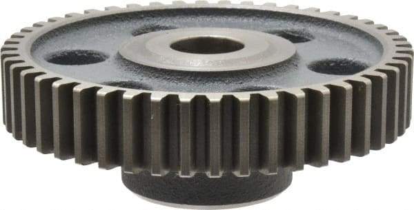 Boston Gear - 12 Pitch, 4" Pitch Diam, 48 Tooth Spur Gear - 3/4" Face Width, 3/4" Bore Diam, 1-3/4" Hub Diam, 14.5° Pressure Angle, Steel - Best Tool & Supply