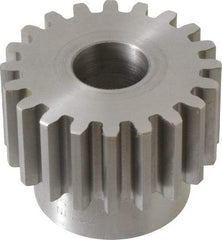 Boston Gear - 10 Pitch, 2" Pitch Diam, 20 Tooth Spur Gear - 1" Face Width, 3/4" Bore Diam, 1.62" Hub Diam, 14.5° Pressure Angle, Steel - Best Tool & Supply