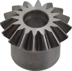 Boston Gear - 16 Pitch, 1" Pitch Diam, 16 Tooth Miter Gear - 0.23" Face Width, 3/8" Bore Diam, 3/4" Hub Diam, 20° Pressure Angle, Steel - Best Tool & Supply