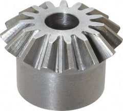 Boston Gear - 12 Pitch, 1-1/4" Pitch Diam, 15 Tooth Miter Gear - 0.29" Face Width, 3/8" Bore Diam, 1" Hub Diam, 20° Pressure Angle, Steel - Best Tool & Supply