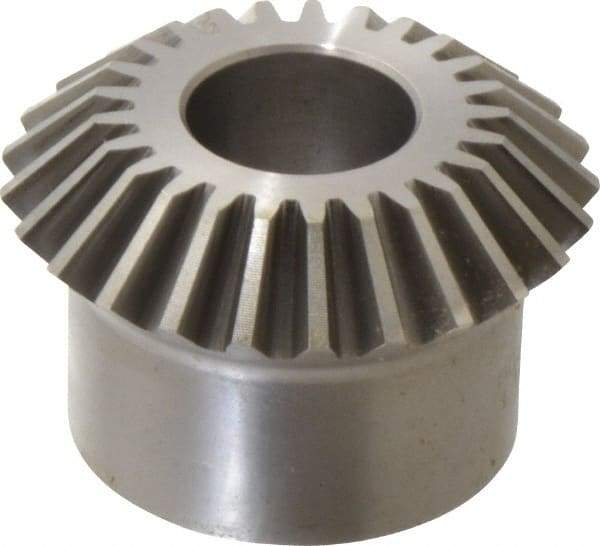 Boston Gear - 10 Pitch, 2-1/2" Pitch Diam, 25 Tooth Miter Gear - 0.56" Face Width, 1" Bore Diam, 2" Hub Diam, 20° Pressure Angle, Steel - Best Tool & Supply