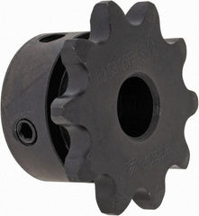 U.S. Tsubaki - 10 Teeth, 3/8" Chain Pitch, Chain Size 35, Finished Bore Sprocket - 3/8" Bore Diam, 1.214" Pitch Diam, 1.38" Outside Diam - Best Tool & Supply