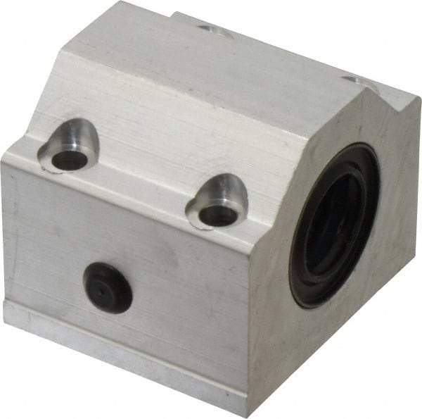 Thomson Industries - 20mm Inside Diam, 4,000 Lbs. Dynamic Capacity, Closed Single Pillow Block Linear Bearing - 50mm Overall Height x 60mm Overall Width, 32mm Btw Mount Hole Centers - Best Tool & Supply