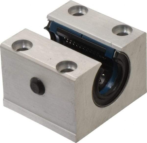 Thomson Industries - 20mm Inside Diam, 4,000 Lbs. Dynamic Capacity, Open Single Pillow Block Linear Bearing - 42mm Overall Height x 60" Overall Width, 32mm Btw Mount Hole Centers - Best Tool & Supply