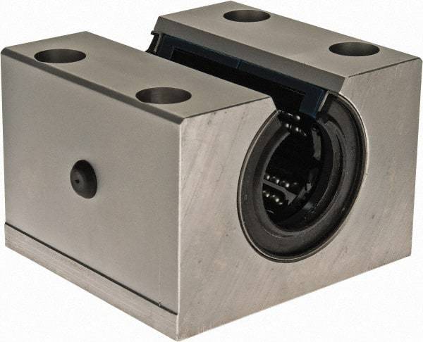 Thomson Industries - 30mm Inside Diam, 8,300 Lbs. Dynamic Capacity, Open Single Pillow Block Linear Bearing - 60mm Overall Height x 87" Overall Width, 45mm Btw Mount Hole Centers - Best Tool & Supply