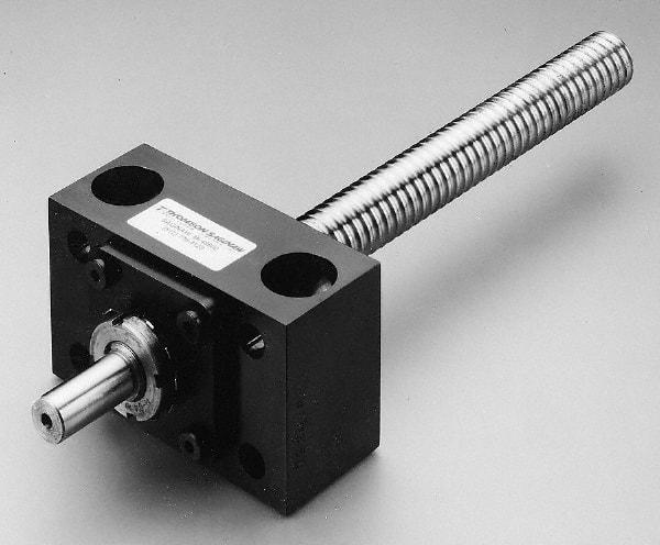 Thomson Industries - 3-1/2" Long, 2-3/4" High, Ballscrew End Block - 3/4" Lead Width, 1-1/2" Flange OD - Best Tool & Supply