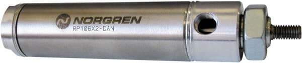 Norgren - 5" Stroke x 1-1/4" Bore Double Acting Air Cylinder - 1/8 Port, 7/16-20 Rod Thread - Best Tool & Supply