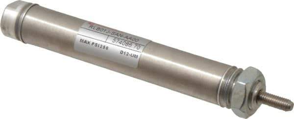 Norgren - 1-1/2" Stroke x 9/16" Bore Single Acting Air Cylinder - 10-32 Port, 10-32 Rod Thread - Best Tool & Supply