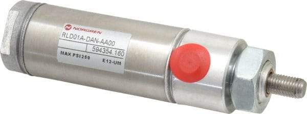 Norgren - 1" Stroke x 1-1/16" Bore Double Acting Air Cylinder - 1/8 Port, 5/16-24 Rod Thread - Best Tool & Supply