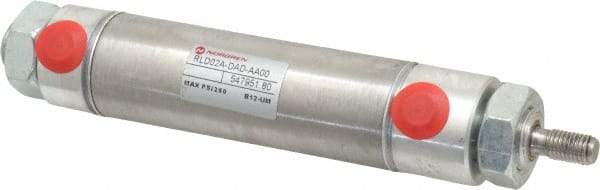 Norgren - 2" Stroke x 1-1/16" Bore Double Acting Air Cylinder - 1/8 Port, 5/16-24 Rod Thread - Best Tool & Supply