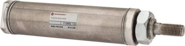 Norgren - 2" Stroke x 1-1/4" Bore Single Acting Air Cylinder - 1/8 Port, 7/16-20 Rod Thread - Best Tool & Supply