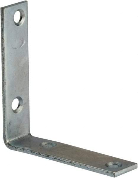 Value Collection - 3" Long x 3/4" Wide, Steel, Corner Brace - Zinc Plated - Best Tool & Supply