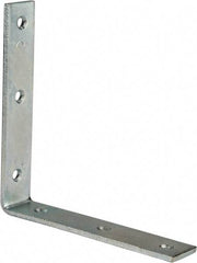 Value Collection - 6" Long x 1-1/4" Wide, Steel, Corner Brace - Zinc Plated - Best Tool & Supply