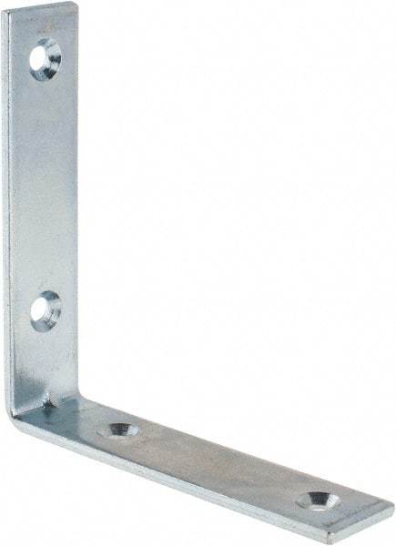 Value Collection - 3-1/2" Long x 3/4" Wide, Steel, Corner Brace - Zinc Plated - Best Tool & Supply